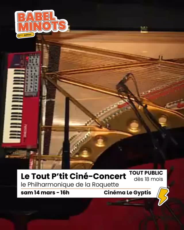 Le Tout P’tit Ciné-Concert 🍿
Dessins animés, peinture, films d’animation, autant de techniques grâce auxquelles le Tout p’tit Ciné-concert transporte les enfants dans un univers poétique, drôle, contemplatif ou rythmé, permettant aux musiciens de s’amuser à créer différentes ambiances sonores et styles musicaux.
Accompagné en direct par le @philharmoniquedelaroquette
📆 Samedi 14 mars à 16h au @cinemalegyptis
👶🏼 dès 18 mois
🎫 Tarif : enfant 3,60€ adulte 7,20€ / lien en bio