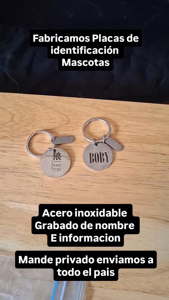 FABRICACION DE PLACAS DE IDENTIDICACION PARA MASCOTAS, en acero inoxidable, grabado ennlaser
Solo 1 lado 125 pesos mas envio
Ambos lados 150 pesos mas envio
Manden privado si les interesa ordenar.
#mascotas #placamascota #grabado #perros #gatos