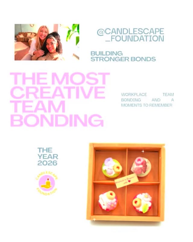 Team Stress? Let’s Burn It Away 🕯️🔥
Swap spreadsheets for scents and meetings for melting wax! Candle making is the perfect team bonding activity — relaxing, creative, and surprisingly therapeutic.
As you pour, decorate, and laugh together, stress melts away and real conversations begin. Everyone leaves with a gorgeous handmade candle and a stronger team connection.
Less tension. More teamwork. Better vibes. 💛 #candlescapefoundation #mentalwellbeing #teambonding
