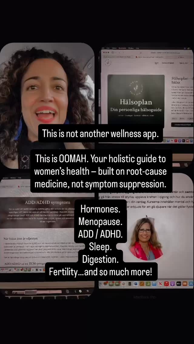 😌You were never meant to feel exhausted, dismissed, or confused about your body or your symptoms.
OOMAH is your holistic health companion for every phase of womanhood.
OOMAH includes detailed, personalized health plans, nutrition and recipes, yoga, qi gong, herbs, vitamins and much more! You will also understand what örtriket tincture is right for you, at different times.
From hormone balance and menopause to ADHD, sleep, digestion, and fertility — we address the root, not just the symptom.
♥️Rooted in Traditional Chinese Medicine, root cause medicine principles and mind–body care.
🙏🏼Your body is brilliant and whole.
Your healing should be as well.
Follow us on insta at: oomahheladinhalsa
Comment OOMAH below and we’ll send you early access details.
#tcm #hormonhälsa #kvinnorstöttarkvinnor #hälsa