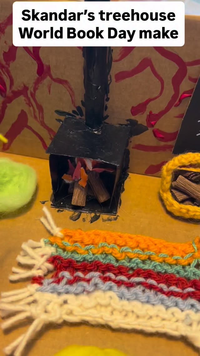 My kids both love the Skandar books so when they had to make a scene from a book in a box this was the result!
Complete with an emergency sandwich, the books of all 5 elements and hand painted elemental walls, and of course Mitchell’s blackboard.
Thanks @afsteadmanauthor for some brilliant books 📚
#skandarandtheunicornthief #skandar #worldbookday2026 #worldbookdaycraft #bookinabox