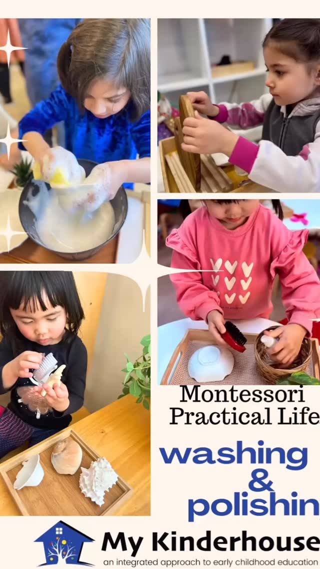 This is our special preschool, our place to learn and play. Through the practical life Montessori program, little hands learn independence and life skills such as polishing cups, shoes and other materials… Every day we are growing up- learning small practical skills for life! #practicallifemontessori #earlylearning #calgarydaycare #chestermeredaycare #yycdaycare