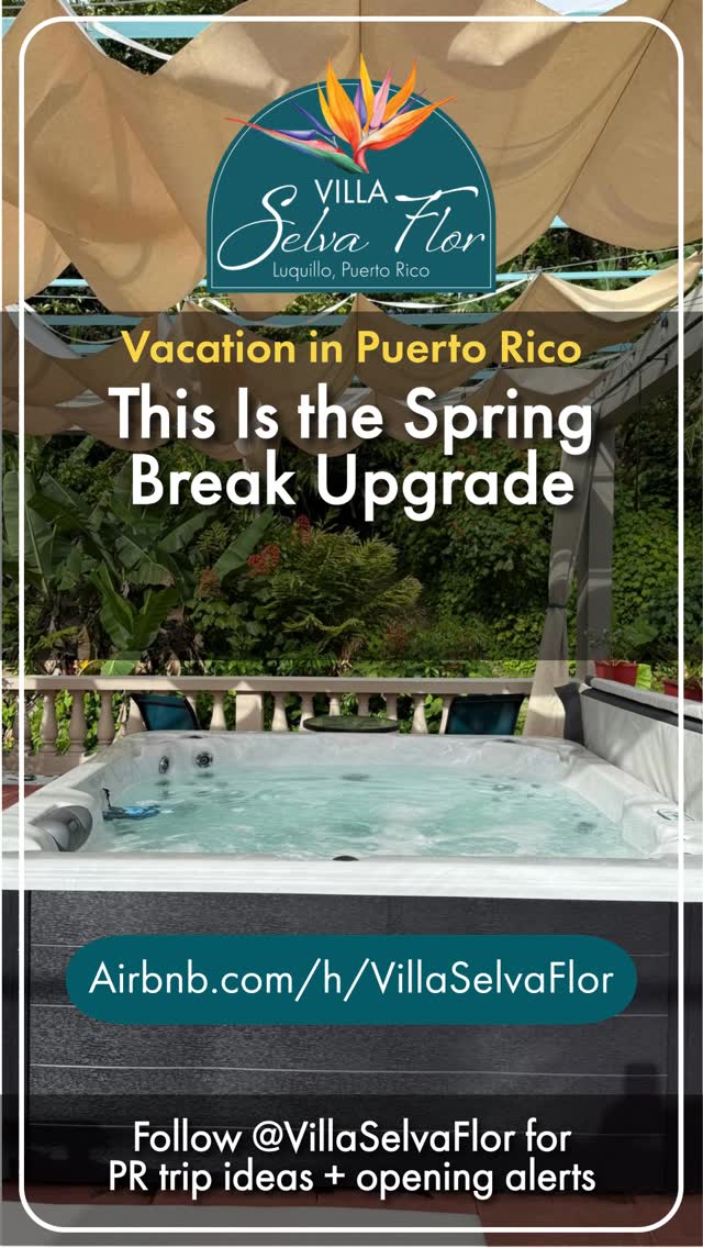 This is the Spring Break upgrade.
More sun. More space. Less chaos.
📍 Luquillo, Puerto Rico | Top 1% of homes on Airbnb ⭐
Plan your escape → airbnb.com/h/villaselvaflor
#PuertoRico #PuertoRicoTravel #SpringBreak #GroupTripEnergy #IslandEscape #VillaSelvaFlor