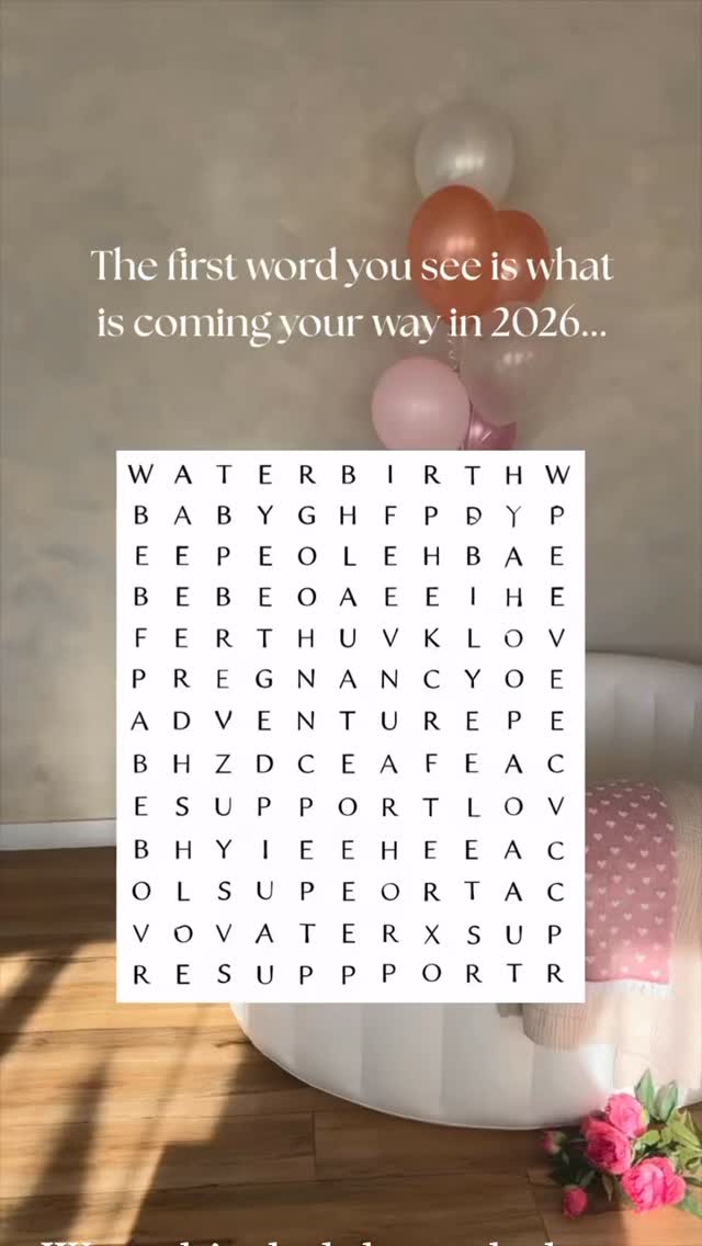A little 2026 manifestation moment ✨
The first word you see is your theme for the year ahead…
Drop it below, we want to see what’s unfolding for you 🤍
(P.S. If you saw WATERBIRTH… we should probably talk 😉)