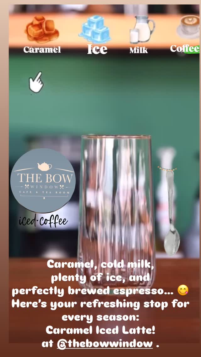 Caramel, cold milk, plenty of ice, and perfectly brewed espresso… 😋
Here’s your refreshing stop for every season: Caramel Iced Latte! @thebowwindow
Customize it with your favorite syrup 🍯:
🤎 Caramel
🤍 Vanilla
🌰 Hazelnut
🧂🤎 Salted Caramel
#icedcaramellatte
#coffeereels
#lenham #bearsted #kent