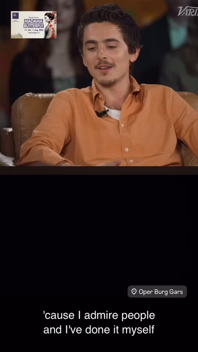 TIMOTHÉE & OPERA 🎶⁉️
A little over-excited about that „Opera is dying“ prediction, aren’t we, Timothée Chalamet? 😜🎶🎭
Maybe he just hasn’t experienced the magic yet! Here’s the real talk:
It’s always fascinating when someone feel qualified to judge art forms that have thrived for centuries. Claiming that Opera and Ballet are „dying“ doesn’t show foresight— I like him as an great actor and I like his movies - but his flippant statement shows a profound lack of understanding.
An artist should honor other disciplines, especially those they couldn’t survive in for a single second 😜 While many Opera stars have successfully transitioned to the big screen, we have yet to see a Hollywood actor hold their own on a live opera stage without microphones or CGI.
While Hollywood is busy optimizing his digital avatar for the next 4K sequel Opera and Ballet are the world’s last great analog miracles AND are totally alive and enjoy an enthusiastic audience 🥰
It’s raw, it’s unamplified human power that shakes your soul—no ‚undo‘ button, no AI filter, just pure artistry perfected over centuries - that live physical vibration on every opera / ballet stage 🎶
Centuries of history, zero microphones. Opera is the last great analog experience in a more and more synthetic world.
To help him see the light, I am officially extending a very warm and personal invitation to Timothée to my MADAMA BUTTERFLY @ Oper BURG GARS 🏰
Come as my guest, experience the overwhelming power of the live stage firsthand. I promise you’ll leave genuinely amazed like our beloved audience every night. I think you would love to work in our classical music OPERA industry …
Until then, Timothée ... 😜🎶😎🫶
#Chalamet #Opera #Ballet #AnalogArt #LiveCulture Festspiele MoreHeartLessDigital ClemensUnterreiner operburggars news 📸©️CU | Oper BURG GARS | A.Ch.Wulz | A.Tischler | J.Hammerschmid | CNN | Variety @Clemens Unterreiner @tchalamet @operburggars_official