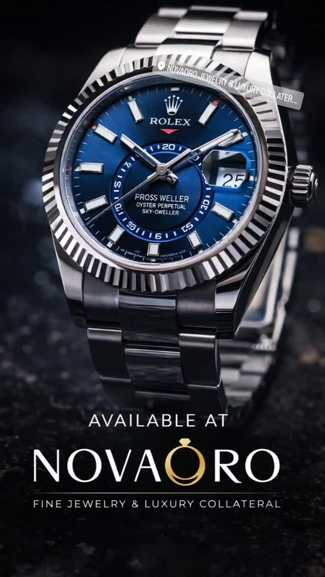 💎 Just landed at NovaOro — the legendary Rolex Sky-Dweller with the stunning blue dial on Oyster bracelet.
One of the most technically advanced watches Rolex has ever produced. Built for travelers, collectors, and people who appreciate serious watchmaking.
✨ Cool features:
✈️ Dual Time Zone (GMT) – track home time while traveling the world
📅 Annual Calendar (Saros System) – automatically adjusts for 30- and 31-day months
⚙️ Ring Command Bezel – rotate the bezel to easily set the watch’s functions
🔵 Sunburst Blue Dial – arguably one of the most desirable Sky-Dweller configurations
This piece blends sport, luxury, and engineering into one incredible watch.
💵 Cash Price: $21,800
12-Month Movement Warranty Included
Available now at NovaOro – Fine Jewelry & Luxury Collateral
#Rolex #RolexSkyDweller #SkyDweller #LuxuryWatch #RolexCollector WatchCollector LuxuryLifestyle SwissWatch RolexBlueDial NovaOro LuxuryJewelry WatchFam Horology LuxuryTimepiece
