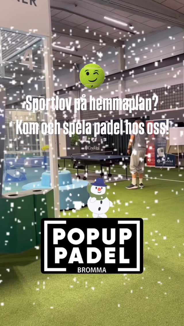 Hemma? Ta med familj och vänner och spela padel 😎❄️
. . .
#sportlov #familjekul #padel #bromma #popuppadelbromma