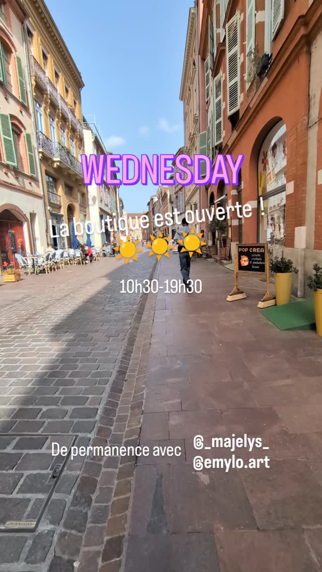 Ravie de vous accueillir à la boutique PopCrea avec @_majelys_ 🔥☀️☀️🏵️🌼
Ouvert aujourd'hui de 10h30 à 19h30 et du mercredi au dimanche, mêmes horaires.
#boutiquecréateurs #toulousemaville #boutiquetoulouse #illustratricetoulousaine