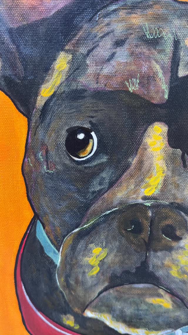 Omega 🐶. He’s the host with the most, and ever-loving, guard of 🎨 @rizocorpgallery
#dog #art #artbydmos #dogportrait #dogart