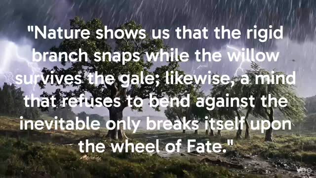 In life, we often face storms that test our resolve. Do we stand rigid, risking all, or do we learn the wisdom of yielding, bending so that we may rise again?
"The stiffest tree is readiest for the axe, but the bamboo that bows to the wind rises again when the storm has passed."
Let nature be our guide. Embrace resilience, adapt with grace, and remember that true strength lies not in an unbreakable will, but in the wisdom to bend.
#Stoicism #Wisdom #Resilience #Adaptability #LifeLessons BendDontBreak Motivation Inspiration AncientWisdom Philosophy
