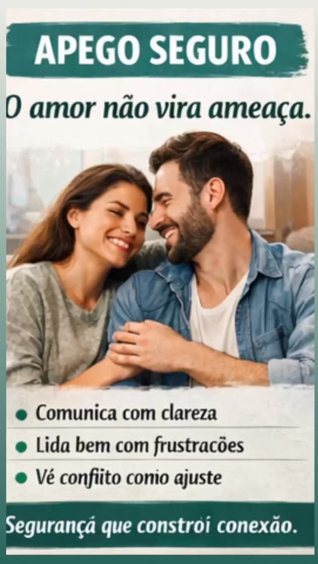 🔹 Apego Seguro
“Podemos conversar.”
Exemplo no relacionamento:
Ele demora a responder.
Você pensa: “Depois falamos.”
Quando algo incomoda, você fala sem atacar.
Exemplo com filhos:
Seu filho chora.
Você acolhe, mas mantém limites.
Impacto:
Relacionamentos mais estáveis, menos jogos emocionais.
#apegoseguro #psicoterapia #autocuidado #autoconhecimento #relacionamento