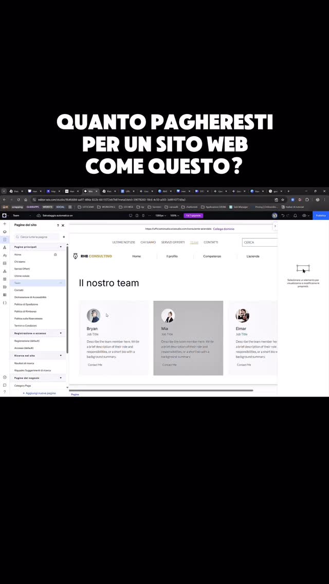 Quanto pagheresti per un sito web come questo?
Creato con Wix o con WordPress?🤨
