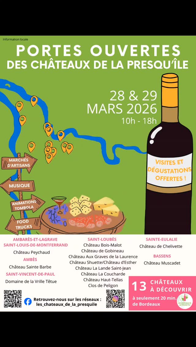 Sauvez la date et découvrez 13 propriétés viticoles sous les radars dans une presqu'île également sous les radars de Bordeaux...
#planetebordeaux #girondetourisme #unairdebordeaux #vignoble #journéesportesouvertes