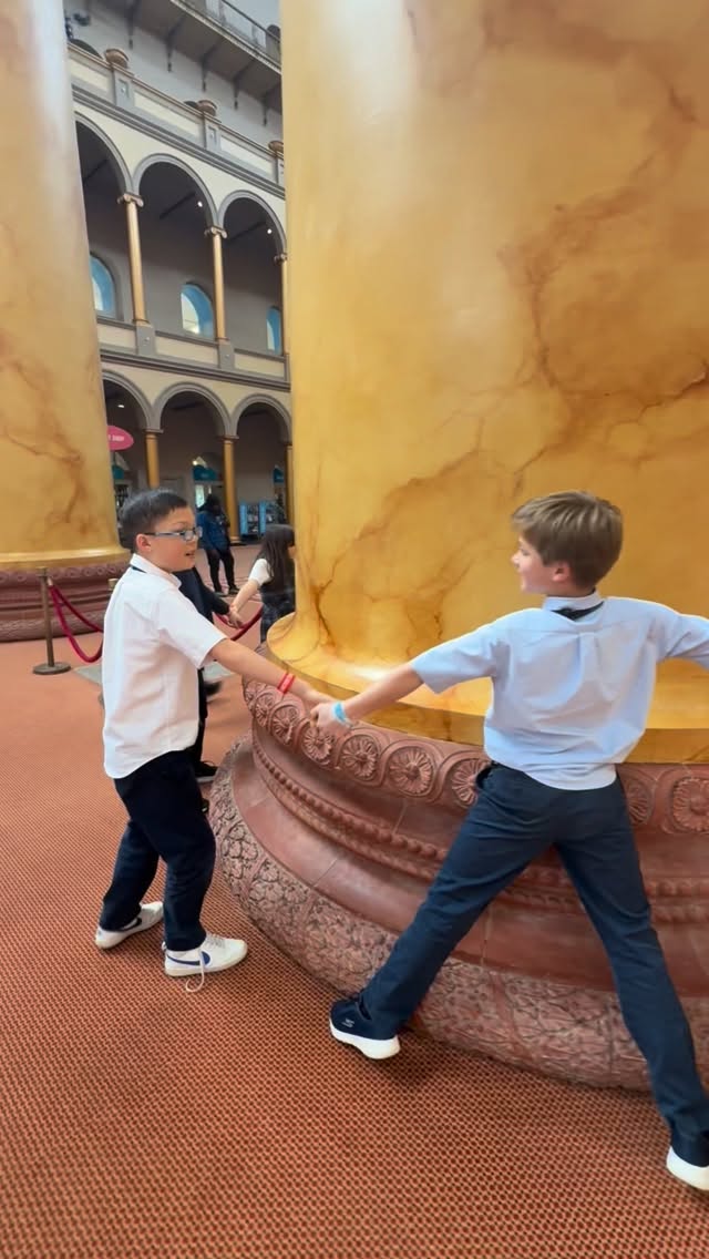 🏛 Field Trip Highlights! Our students explored the National Building Museum, where architecture, engineering, and design come to life inside the historic U.S. Pension Bureau. Inside this remarkable space, they learned how the building once served veterans and their families, examined Civil War pension documents, and studied photographs that brought history to life.
Imagination took over as students designed and built with LEGOS, viewed exhibits featuring books on architecture and miniature models inspired by famous buildings.
As students learned how buildings are carefully designed to stand the test of time, we are reminded that the strongest foundations are not only found in architecture, but in the lives we are building each day.
#nationalbuildingmuseum #classicalchristianeducation #alexandriavirginia #truthgoodnessbeauty #heartsoulmind