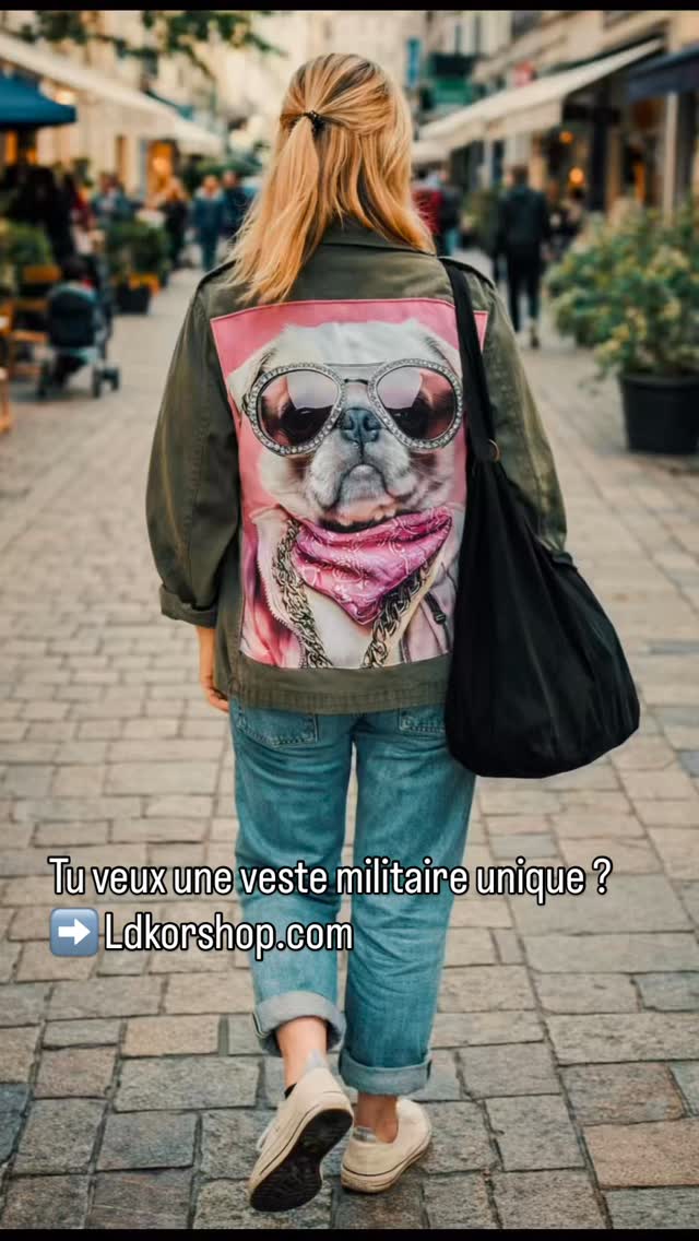 Tu veux une veste militaire unique et personnalisée ?
Chaque pièce est transformée à la main dans mon atelier.
👉 Découvre les modèles disponibles sur LDKORSHOP
CTA :
✨ Clique sur le lien dans la bio pour voir la boutique.
Hashtags :
#vesteupcyclee #militaire #vestemilitaire