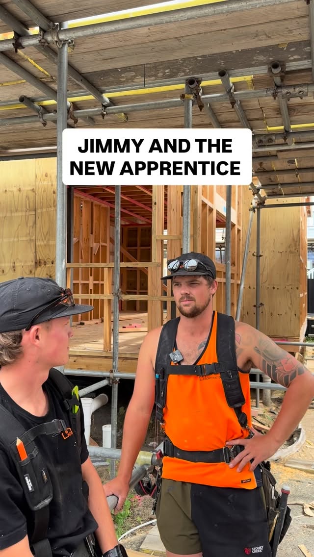 Jimmy and the apprentice 🔨😎
Rory is new to the JC team for 2026 and straight onto tiktok 😂
#DrEvilOnSite #MiniMeEnergy #TradieHumour #OnTheTools #ConstructionLife