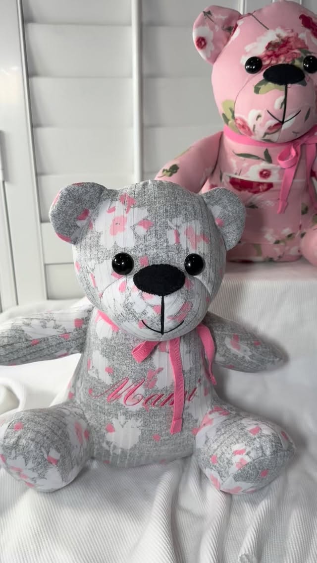 These bears have gone home to bring a sense of comfort to the loved ones who miss them most.
It was so humbling to have these families trust me to make such a cherished item for them.
This is the heart of A Time To Sew — transforming treasured garments into Memory Keepsake Bears that bring comfort, closeness, and a way to hold on to what matters.