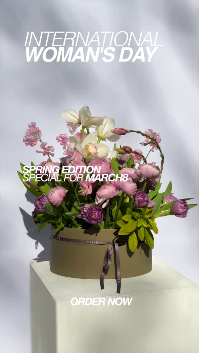 For March 8, we offer a full range of floral arrangements tailored to your wishes.
Available for pre-order:
• Elegant hand-tied bouquets
• Floral compositions in boxes
• Arrangements in signature flower bags
• Custom-made designs created individually for you
Whether you prefer something classic, modern, bold, or delicate — we will craft exactly what you envision.
Pre-orders are now open. Secure your arrangement in advance and let us prepare something truly special.
— Fiori Team 💐