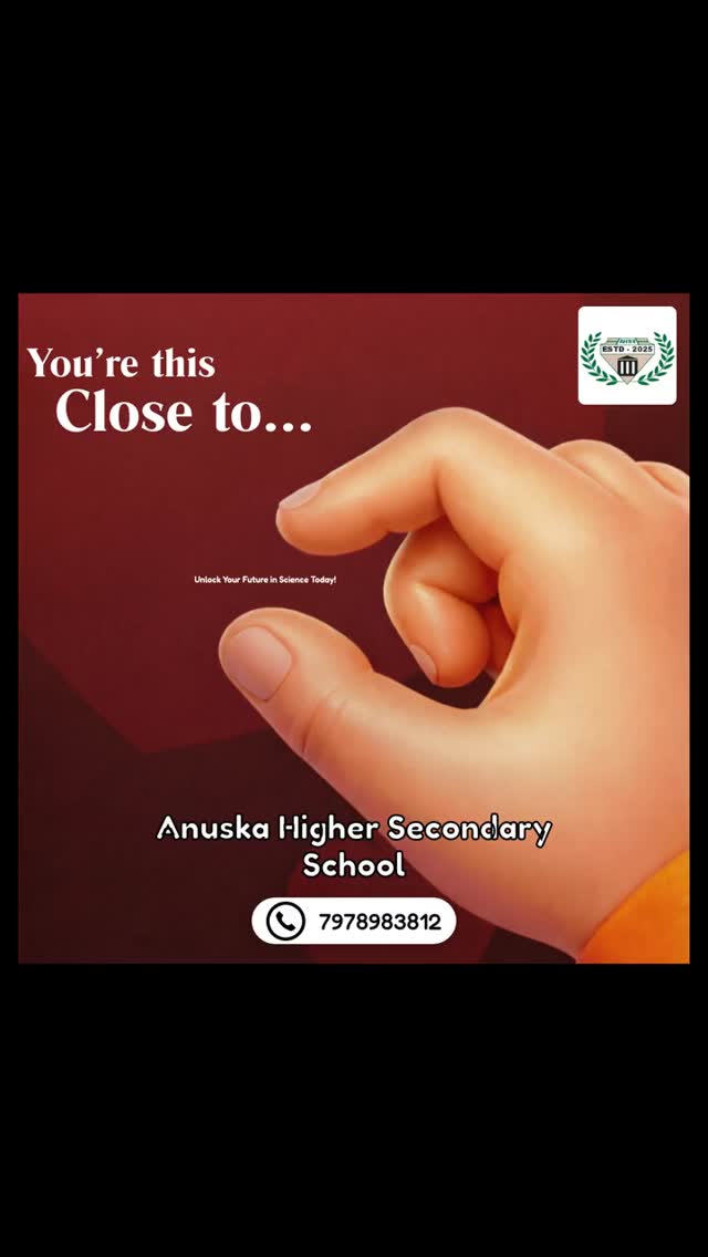 You are this much close to unlocking the secrets of success in the world of science. Did you know that the right educational foundation can be the difference between achieving your dreams and falling short? At Anuska Higher Secondary School, we understand the importance of a well-rounded education, which is why we're proud to offer Odisha's junior college for science, one of the best online MBA programs designed to equip students with the skills and knowledge needed to thrive in their chosen field. Take the first step towards a brighter future and discover the limitless possibilities that await you.
sciencecollege odishaeducation juniorcollege holisticlearning brighterfuture educationmatters wellroundededucation studentsfirst futureproof successsecrets educationalfoundation