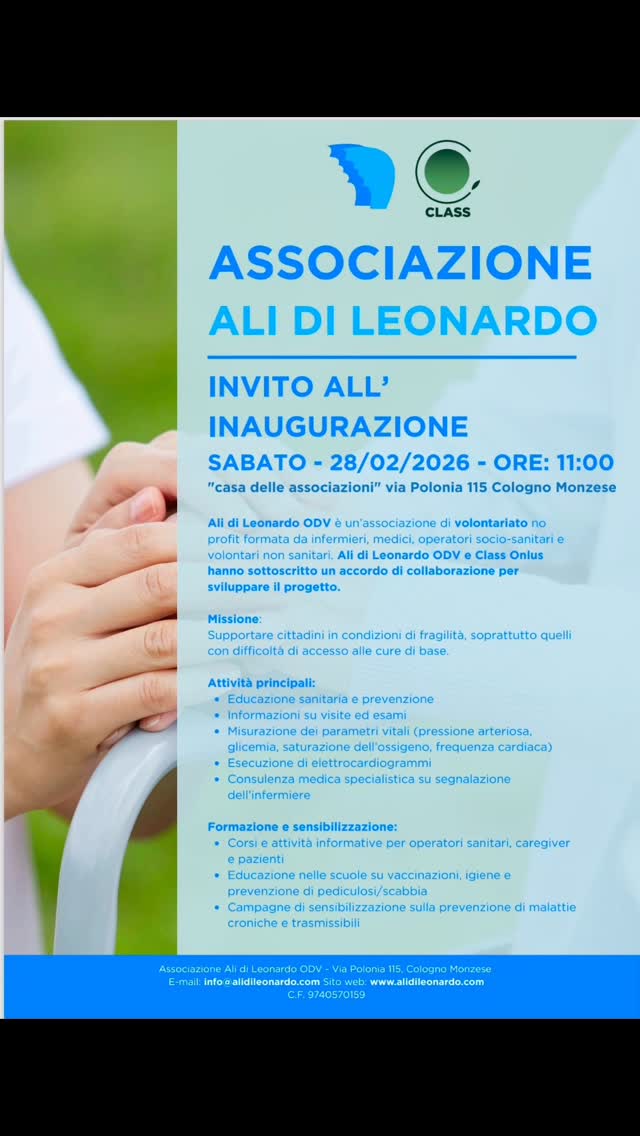 Domani iniziamo un viaggio insieme ai cittadini di cologno monzese. #volontariato #associazioni #benecomune #fragilita #sociale