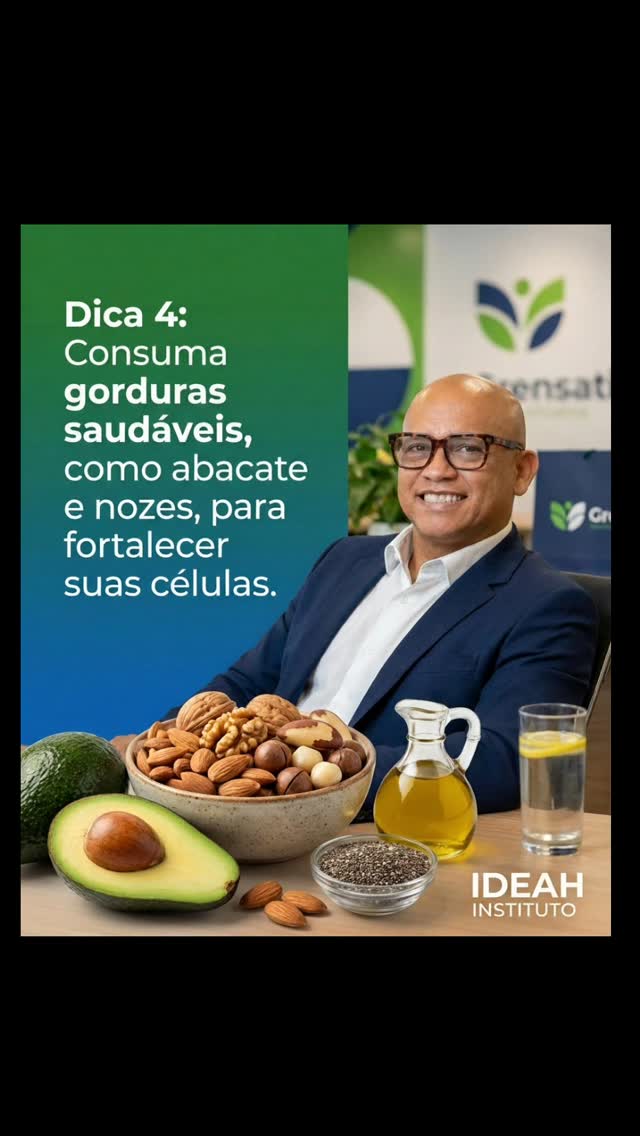 Dr. Ediel Araújo transmite mais do que conhecimento científico: ele inspira transformação. À sua frente, alimentos ricos em gorduras saudáveis — abacate, nozes, sementes e azeite — tornam-se símbolos de vitalidade e longevidade. Não são apenas ingredientes, mas ferramentas poderosas para fortalecer nossas células e renovar nossa energia.
Em tempos de correria e escolhas rápidas, muitas vezes esquecemos que a verdadeira força vem do que colocamos em nosso prato. O Dr. Ediel nos lembra que saúde não é um acaso, mas uma construção diária feita de decisões conscientes. Cada alimento saudável é um tijolo que sustenta o bem-estar físico e mental.
A mensagem é clara: cuidar do corpo é investir em qualidade de vida. Ao valorizar as gorduras boas, abrimos caminho para mais disposição, equilíbrio e resistência. É um convite para abandonar velhos hábitos e abraçar uma nutrição que realmente transforma.
Mais do que uma dica, é um chamado à ação. O Dr. Ediel Araújo nos desafia a enxergar a alimentação como um ato de amor próprio. Porque quando nutrimos nossas células com escolhas inteligentes, estamos, na verdade, nutrindo o futuro de uma vida plena e vigorosa.
