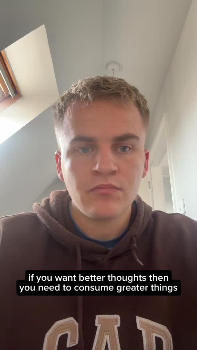 If you want better thoughts then you need to consume better things