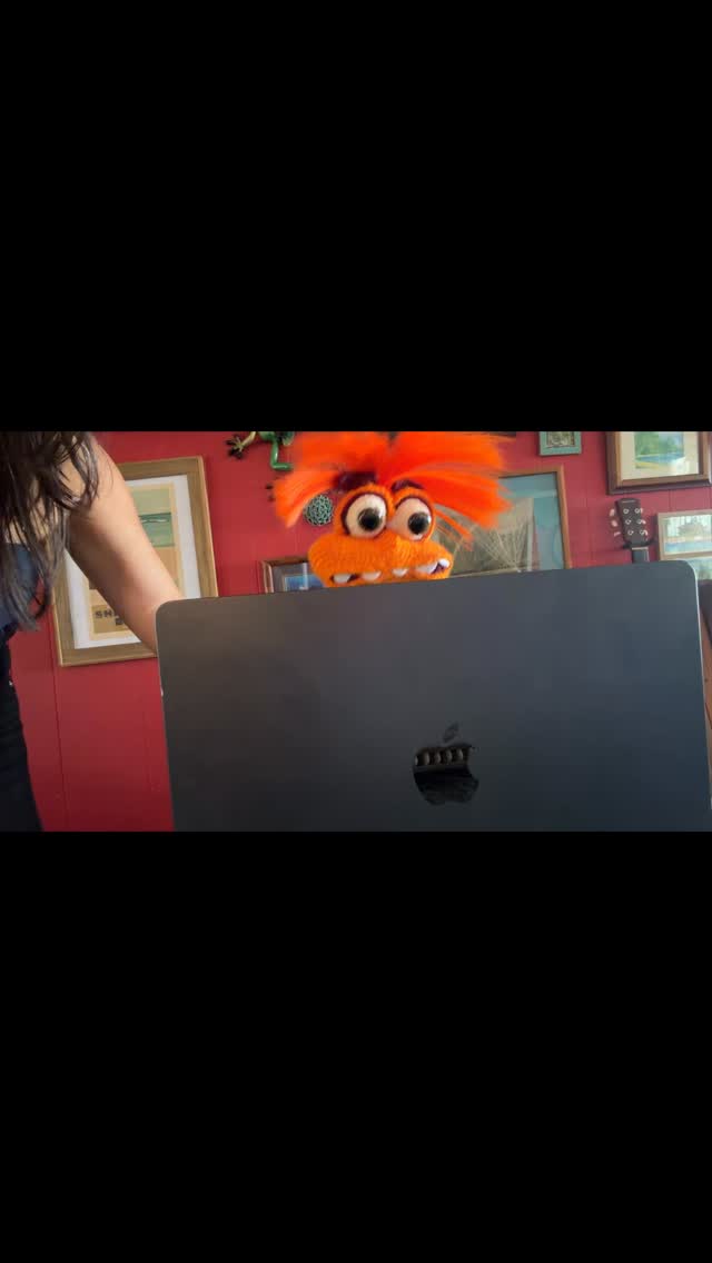 Too much fun 🤩 making and creating a little reel of Anxiety, from Inside Out 2. Pattern by #petrolovesyarn