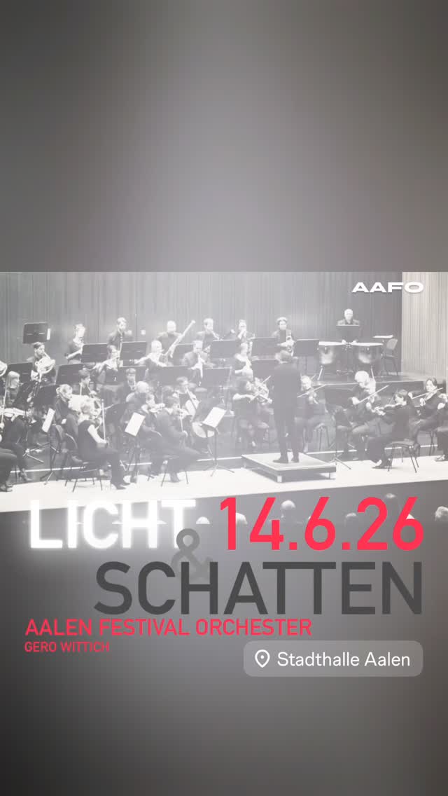 Meisterkonzert „LICHT & SCHATTEN“
👉 14.6.26 I 17 Uhr I Stadthalle Aalen 👈
AALEN Festival Orchester I Gero Wittich
Ein Abend, der Gegensätze hörbar macht.
🎼 Schostakowitsch – Kammersinfonie op. 110a
Intensiv. Expressiv. Existentiell.
🎼 Beethoven – Prometheus-Ouvertüre
Mut. Erkenntnis. Feuer. Licht.
🎼 Beethoven – Sinfonie Nr. 1
Klarheit. Energie. Neubeginn.
🎟 Tickets:
29 € | 8 € für Schüler:innen & Studierende
➡ Jetzt über Reservix & Tourist Information Aalen sichern
🌟 Besonderes Highlight:
🎟️ Das „Ankommen-Ticket“ (16 €)🎟️
Für alle, die Klassik neu entdecken möchten – oder für die der reguläre Preis eine Hürde ist.
→ Niedrigschwellig. Offen. Einladend.
👉 Ticket-Link in Bio 👈
📍 Seid dabei.
#aalenfestivalorchester #aafo #gerowittich #stadtaalen #Konzert aalenkulturundevent beethoven schostakowitsch klassik musikverbindet aalen