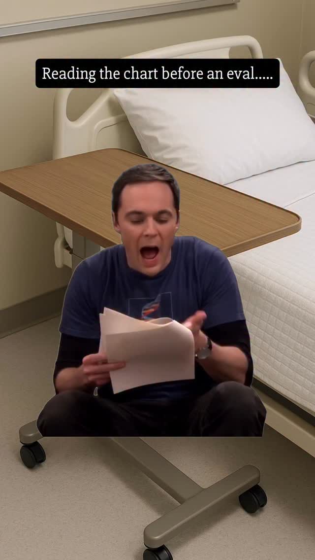 Raise your hand if youāve ever been there before š #medicalhumor #therapyhumor #healthcare #healthcarememes