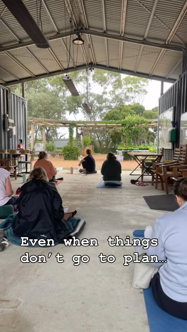 Our outdoor session didn’t quite go to plan this morning.
The rain rolled in… so we adapted.
We took shelter in the Seed Garden and came together to create space so the session could continue. Moving tables and chairs and making room for the experience to unfold.
Breathing and moving surrounded by the sound of rain, birds and wind through the trees.
A quiet reminder that life doesn’t always go to plan, but we can always choose how we meet the moment.
Sometimes the plan changes… and something even better unfolds.
In their reflections after the session, our little community described feeling
🧘♀️more balanced and centred
🧘♀️clearer mentally
🧘♀️more connected to their body
🧘♀️deeply relaxed
🧘♀️energised
Exactly the kind of shift we hope for.
Shift happens. 🌿
#parksweek2026 #inwardshift #iwd2026 #wellingtonshiregippsland #seedcommunitygarden