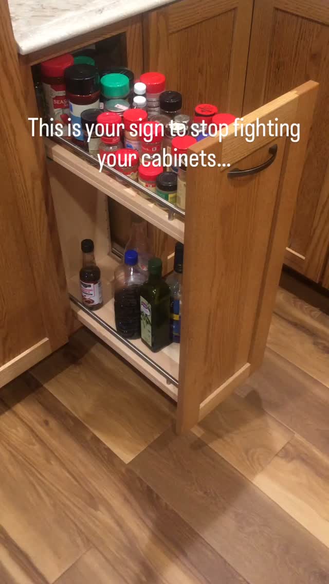 If you’re wrestling with spice bottles, digging for utensils, or dodging falling baking sheets at 5:42pm… we need to talk.
Spice pull-outs
Utensil pull-outs
Tray dividers that actually make sense.
Dinner time prep is SO much easier when everything has a home ( and you’re not rearranging the cabinet every. Single. Night.)
Function isn’t fancy- it’s sanity.🙌
Save this for your future kitchen.#dwpcustomcabinetry #midwestmade #customsolutions #kitchendesign #