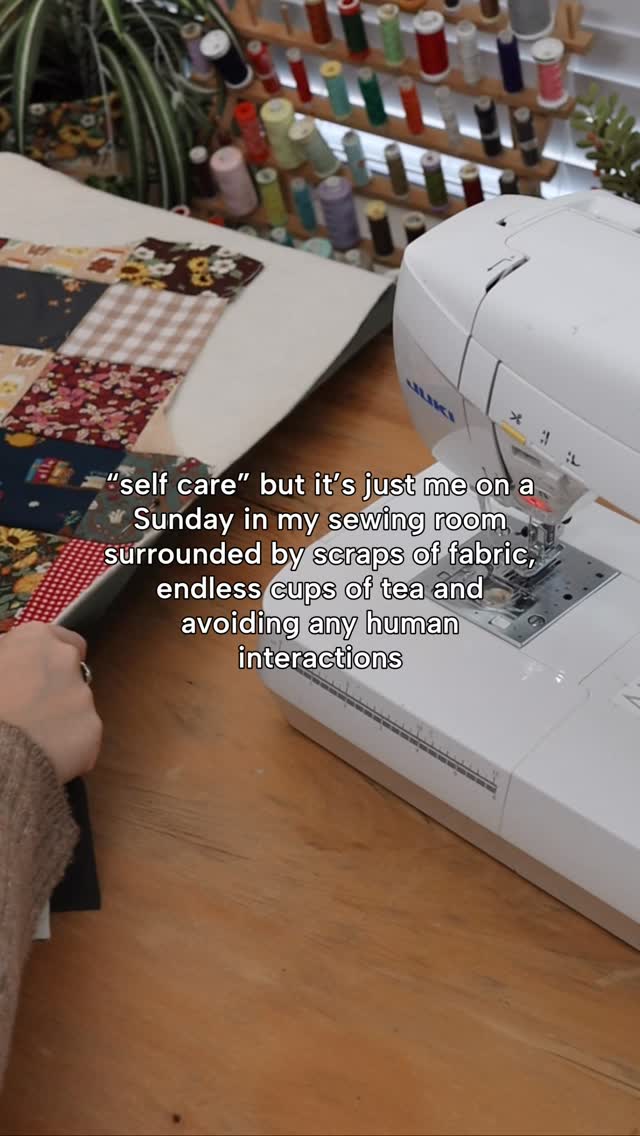 sunday ritual:
cup of tea, a pile of scrap fabric, and a little time in the sewing room