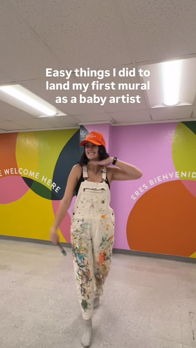 When I graduated during the pandemic with my degree in graphic design, I had absolutely no idea what I was going to do next.
I always loved painting my room growing up and thought painting large scale murals would be so fun.
But I had no clue how people actually became muralists.
So when I decided that’s what I wanted to do…I basically just started telling everyone I was a muralist.
I posted about it.
I made mockups and shared them online.
I asked friends and family if I could paint their kids’ room if they bought the paint.
I documented EVERYTHING — even the early murals I look back on now and cringe at.
I practiced anywhere I could, including painting murals inside my own apartment. The great thing about paint is you can always cover it up!
Honestly, I just wouldn’t shut up about wanting to be a muralist! And thankfully, the inquiries started rolling in.
That energy led to my first opportunities, which led to the next ones…and now I’ve painted 30+ murals across the United States. Interior, exterior, big, small, everything in between.
Most artists think they need permission to start painting murals.
You don’t.
You just need a wall, some paint, and a vision!��I’m Julia, your mural big sister! If you have questions about getting started, drop them in the comments or send me a message. Happy to share what I’ve learned along the way. And follow along for more murals and mural advice!
#muralartist #muralart #artistadvice #murals #artisttips