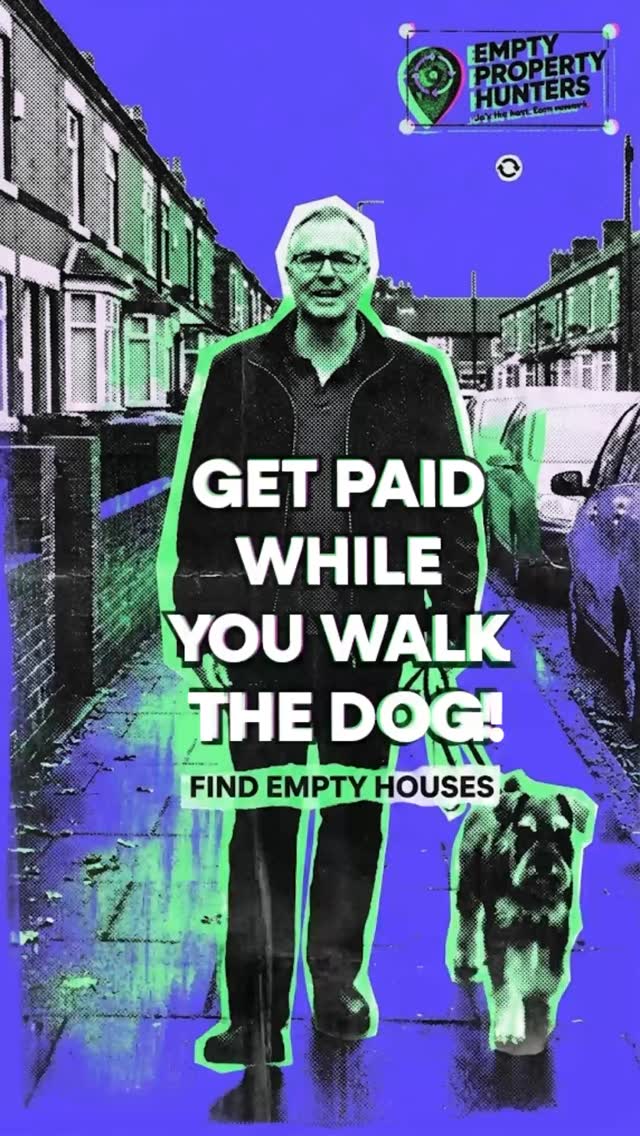 Get paid to walk the dog with Empty Property Hunters…
#Dogs
#sidehustlesuccess
#property
#emptyproperty