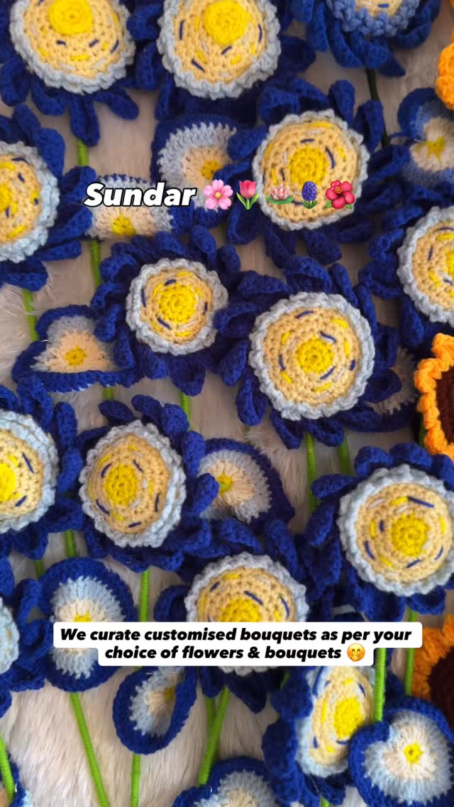 Crochet flowers starting at just 100₹