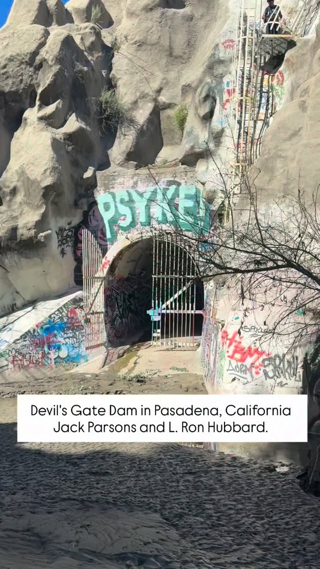 Went on an adventure today with @brianj1400 to check out some local history tied to Jack Parsons and L. Ron Hubbard.
Devil’s Gate Dam in Pasadena is an infamous landmark in the Arroyo Seco. Known for its devil-shaped rock formation and eerie reputation, it’s often described as a “portal to hell.” The site sits near Jet Propulsion Laboratory and is associated with 1940s occult rituals involving Parsons and Hubbard.
#DevilsGateDam
#Pasadena
#ArroyoSeco
#JackParsons
#OccultHistory