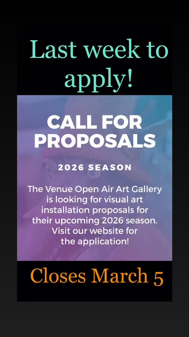 Interested is helping us create a vibrant and welcoming space at The Venue- an outdoor space, downtown High River? We are looking for a few creative installations around the theme "High River as Home". All artists selected will be paid for their installations during the summer months. More info? Visit our website, or contact Russell hrpafgallery@gmail.com
#thevenuegallery2026 #publicart #artistsofhighriver #foothillsartists