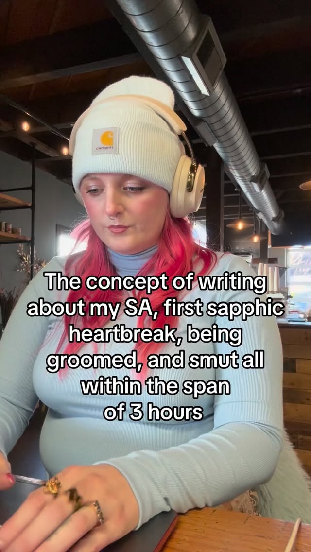 Like what an actual mindfuck lol
This project has been so emotional and cathartic for me. I am writing about most of these experiences in third person, which has allowed me to have an externalized experience. I talk about some traumatizing experiences, but writing them in this manner has allowed me to approach them more tenderly.
I can’t wait to share this project with you all 🩷