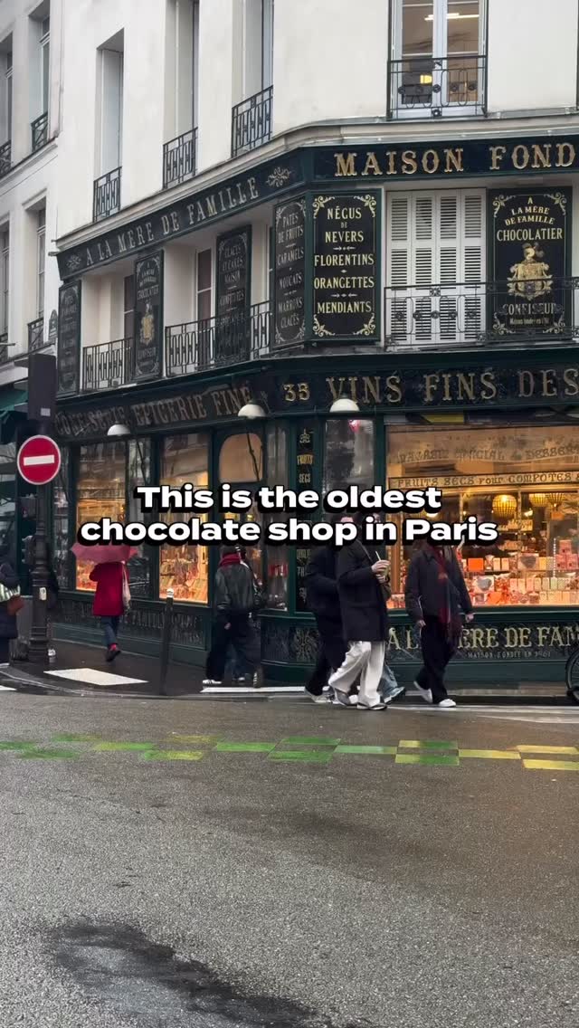 If Paris had a taste, it would be chocolate đŤđŤđˇ
And this is where it all beginsâŚ
This iconic boutique đĂ la Mère de Famille in the 9th arrondissement, is the oldest chocolate shop in Paris, founded in 1761. Yes â thatâs over 260 years of chocolate tradition.
A few fun facts youâll love:
⨠Chocolate in France isnât just a treat â itâs part of the culture.
⨠Itâs one of the most classic (and appreciated) gifts you can bring back from Paris.
⨠à la Mère de Famille has stayed family-run for generations, keeping recipes and savoir-faire alive.
⨠That stunning green-and-gold façade? One of the most photographed chocolate storefronts in the city.
This location is just steps from Grands Boulevards, but there are several Ă la Mère de Famille boutiques across Paris, each just as charming â and as dangerous for your self-controlâŚ
From the street, to the interior, to walking out with a beautifully wrapped box⌠This is not just shopping â itâs a Parisian ritual.
đ Ă la Mère de Famille
35, rue du Faubourg Montmartre
75009 Paris
đ Save this by @dayoneinparis For your next Paris stroll.
đ Pro tip: chocolate is always the right souvenir.