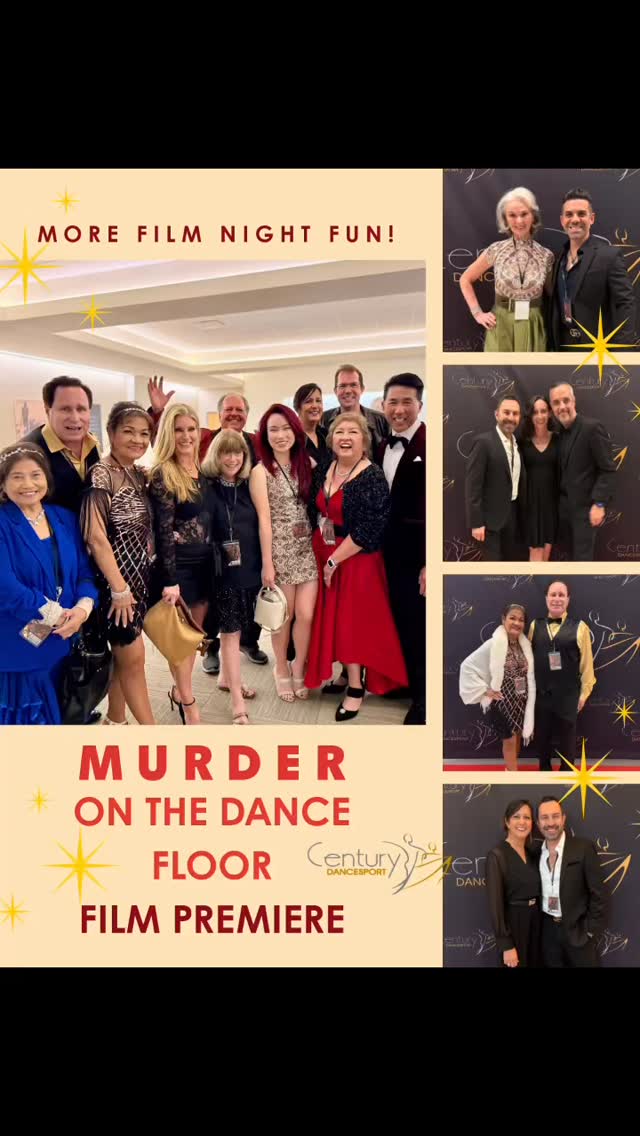 More great pics from our “Murder on the Dance Floor” dance film premiere! Thanks to all our students, staff and friends that came out to celebrate our film! Even more exciting pics headed your way!
#centurydancesport #ballroomdancing #proamdance #ballroomperformance #orangecounty ocdance