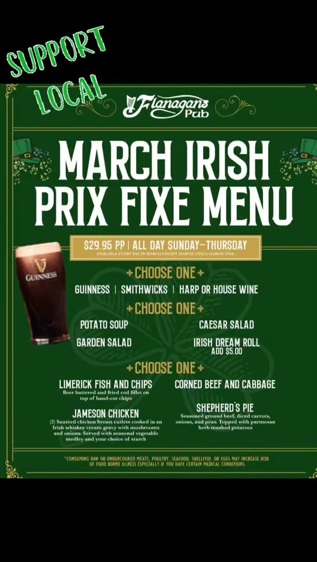 O'Whattadeal for $29.95.Sharing because who doesn't ❤️ a great Irish pub. #carplukteam #flanaganspubny #longislandrealestate #supportlocalbusiness #kellerwilliamsrealestate