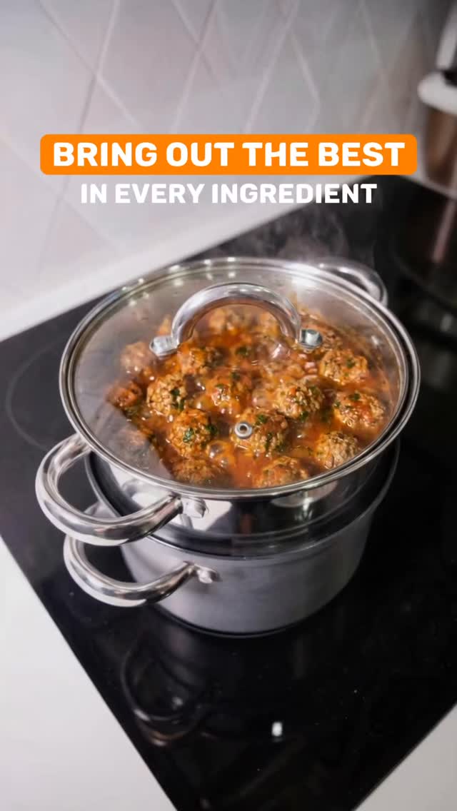 Our stainless steel pots distribute heat evenly and seal in moisture with a well-fitted lid, so every ingredient cooks exactly as it should.
#NationalMeatballDay