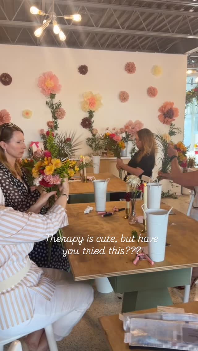 A floral reset.
A nervous system exhale.
A space to soften.
A community to connect with.
You don’t just leave with a bouquet.
You leave lighter.
Rooted.
A little more you.
This isn’t just a workshop.
It’s a reset.
It’s joy.
It’s blooming in real time.
Join us for the next one ✨
Link in bio 🌸💕