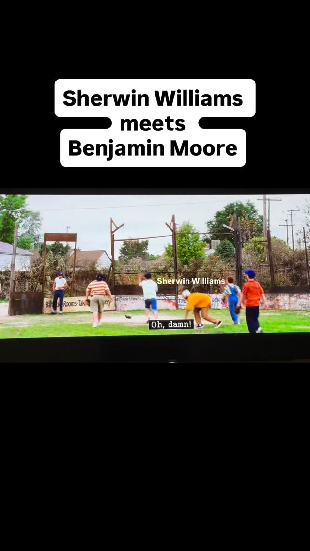 Who doesn’t love a good rivalry 😆 Where do you buy your paint? No wrong answers #sherwinwilliams #benjaminmoore #rivalry #justforfun