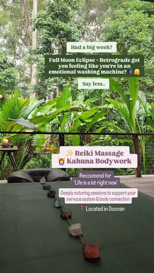 Its been a week.
The energy is wild, nervous system on high alert and your shoulders are probably somewhere near your ears.
Come lie down, switch off and receive for a while ๐
#kahunamassage #kahuna #reiki #sunshinecoast