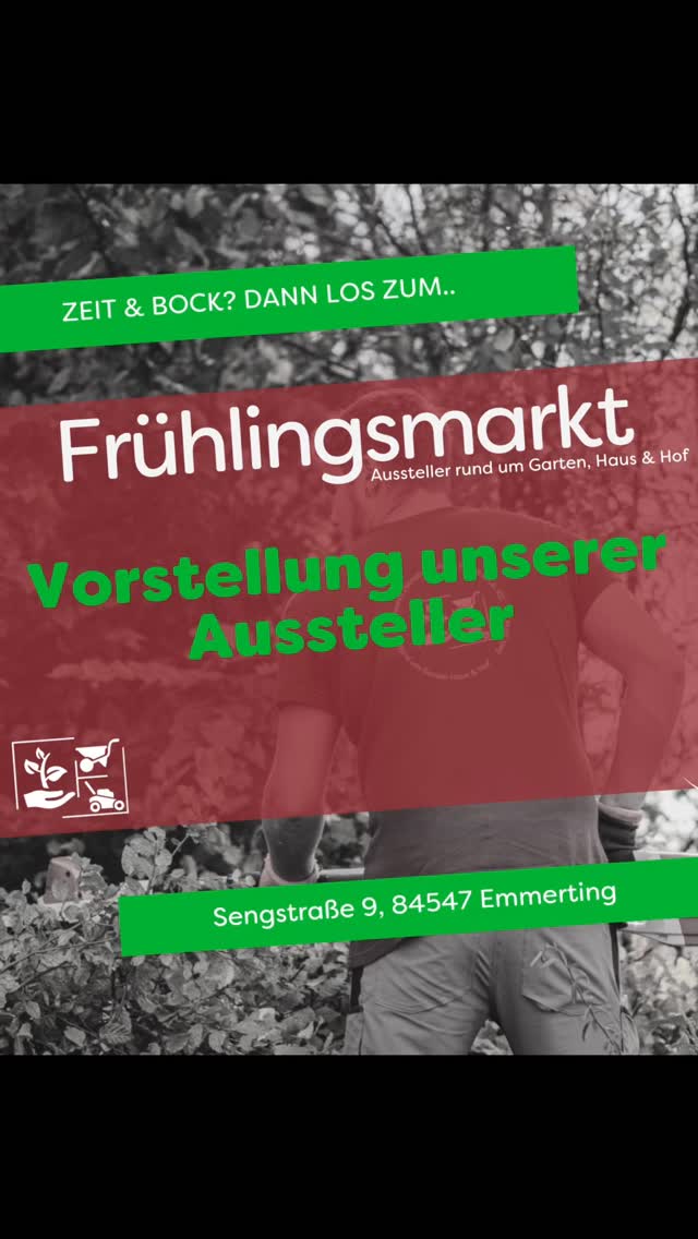 🎉 Frühlingsmarkt‑Countdown: Heute stellen wir euch unseren ersten Technik‑Aussteller vor - Baumaschinen Bergmann!
Wir freuen uns riesig, euch heute Werner von der Firma Bergmann vorzustellen!
Werner ist euer regionaler Ansprechpartner, wenn’s um Mietbagger geht – zuverlässig, kompetent und mit echter Leidenschaft für Maschinen.
Beim Frühlingsmarkt ist er mit mehreren Geräten live vor Ort:
👉 moderne Mietbagger in verschiedenen Größen
👉 Technik zum Anfassen, Ausprobieren & Staunen
👉 persönliche Beratung direkt vom Profi
🔧 Was Werner besonders macht:
Er kennt jeden seiner Maschinen wie seine Westentasche – und erklärt sie euch mit Geduld, Fachwissen und echter Begeisterung.
Ob Privates Projekt, Gartenbau oder größere Erdarbeiten: Werner weiß sofort, welcher Bagger zu eurem Vorhaben passt!
Kommt unbedingt bei Werner und dem Team von Bergmann vorbei, erlebt die Technik hautnah und lasst euch inspirieren, was man mit dem richtigen Gerät alles schaffen kann! 🚜✨
📍 Samstag, 21. März 2026 | 11–18 Uhr | Sengstraße 9, Emmerting
#Teamramerth #Frühlingsmarkt #Aussteller #3