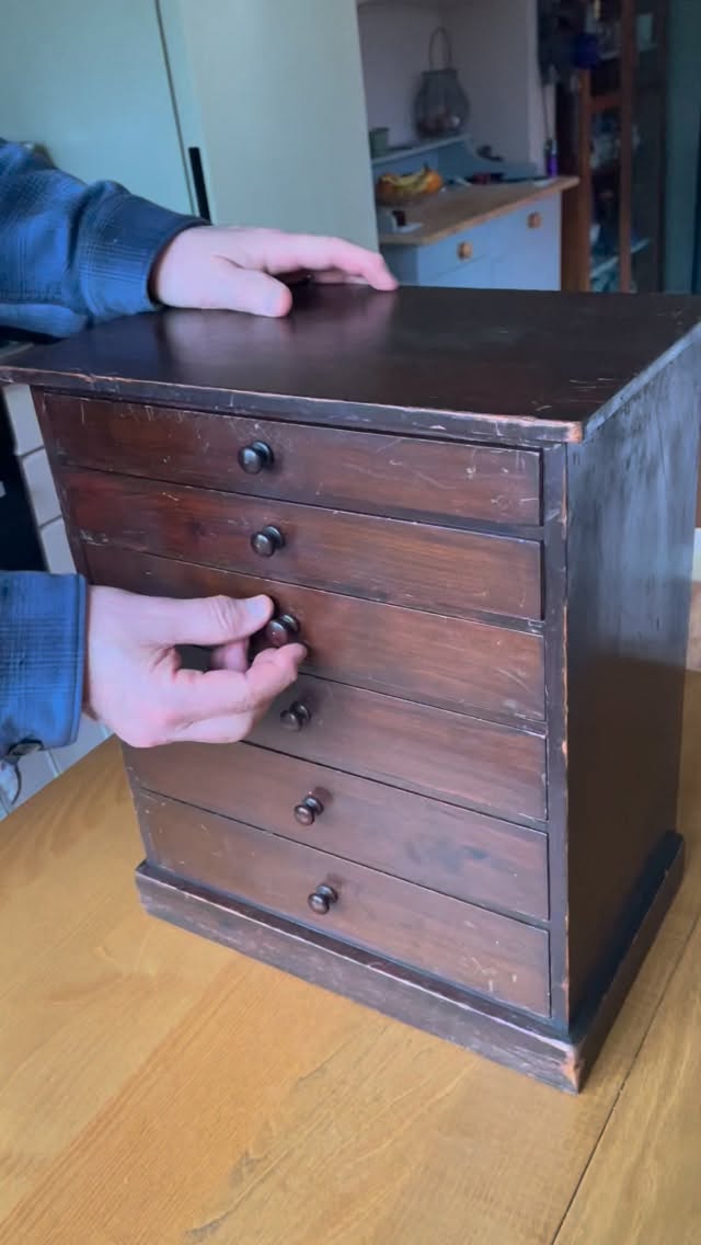 -SOLD-
This fabulous antique collectors box was originally used for holding birdās eggs but weāve given it a bit of a twist and found itās perfect for keeping crĆØme eggs, mini eggs and all your Easter surprises! š š„
Itās a beautiful little mahogany cabinet for collectibles and curios of all kinds with 6 drawers of varying sized wooden compartments to hold your treasured pieces. Jewellery, shells, fossils, crafts are just some of the items it could contain ā¦but you may have your own ideas ?!š”
Antique collectorās cabinet measures W38cm D23cm H45cm Ā£135
#collectorscabinet #specimendrawers #collectorsbox #antique