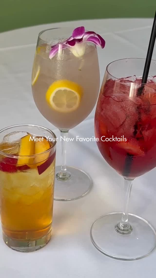 Our seasonal cocktail lineup was made for golden hours and slow, easy afternoons.
It’s the last month to sip these favorites:
Hibiscus Rose Spritz
Lavender Lemonade
Sweet Tea Sangria
Join us for lunch and enjoy a glass before they’re gone!