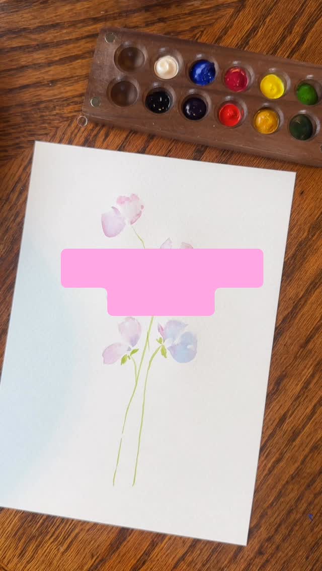 Next Wednesday, I’ll be teaching the first workshop in my Blooms & Birth Flowers series for Spring! Join me at Bluebird Studio 6-8 PM for wine and watercolor 🌸 We’ll paint sweet peas, daises, daffodils, lily of the valley, and more 🎨